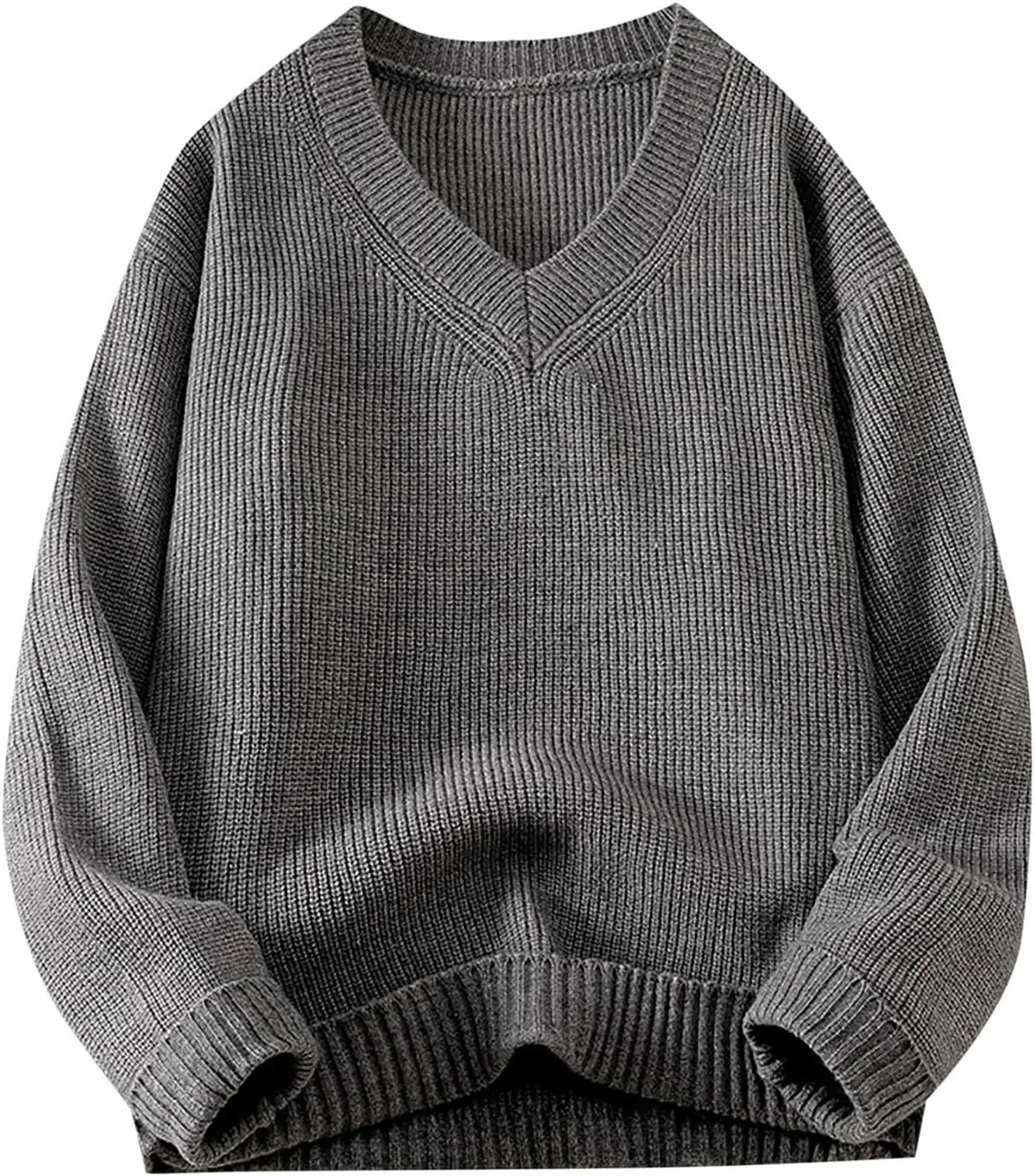 

Мужской свитер Cambkatl с V-образным вырезом, свободный, вязаный, на осень 2025