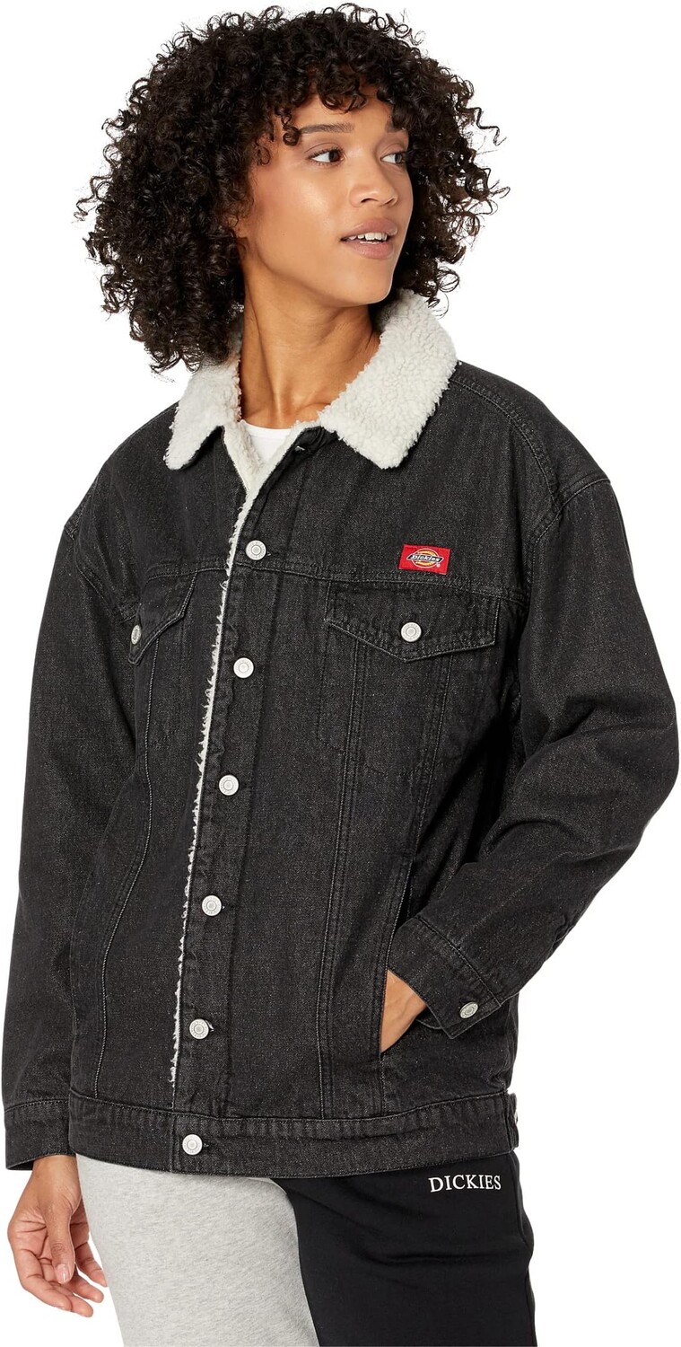 

Куртка Dickies Juniors Oversized Sherpa Trucker, цвет Dark Stone