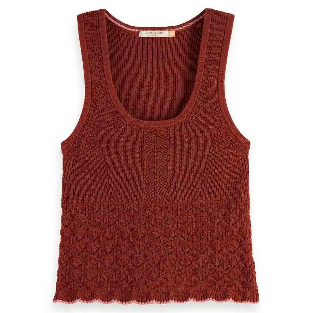

Футболка Scotch & Soda Relaxed Fit Pointelle, оранжевый