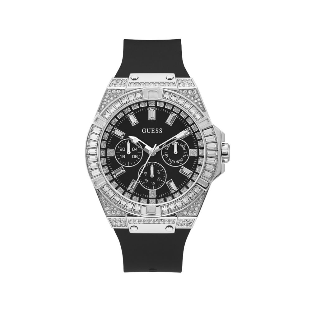

Черные силиконовые часы Guess