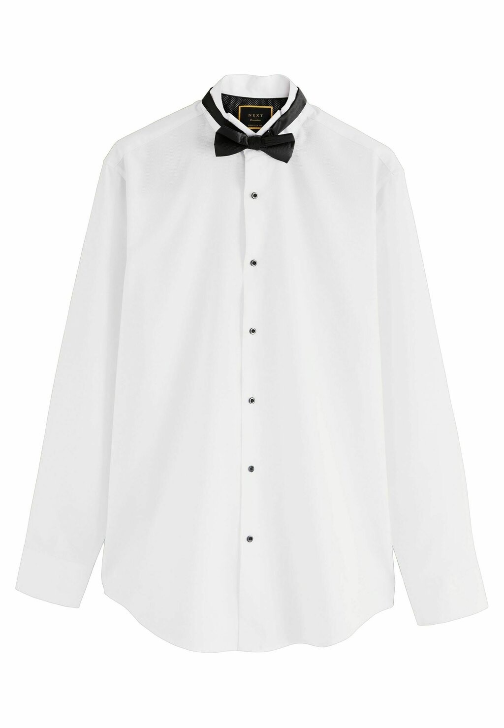 

Рубашка TEXTURED LONG SLEEVE SINGLE CUFF WITH WING COLLAR AND BOW REGULAR FIT Next, белый