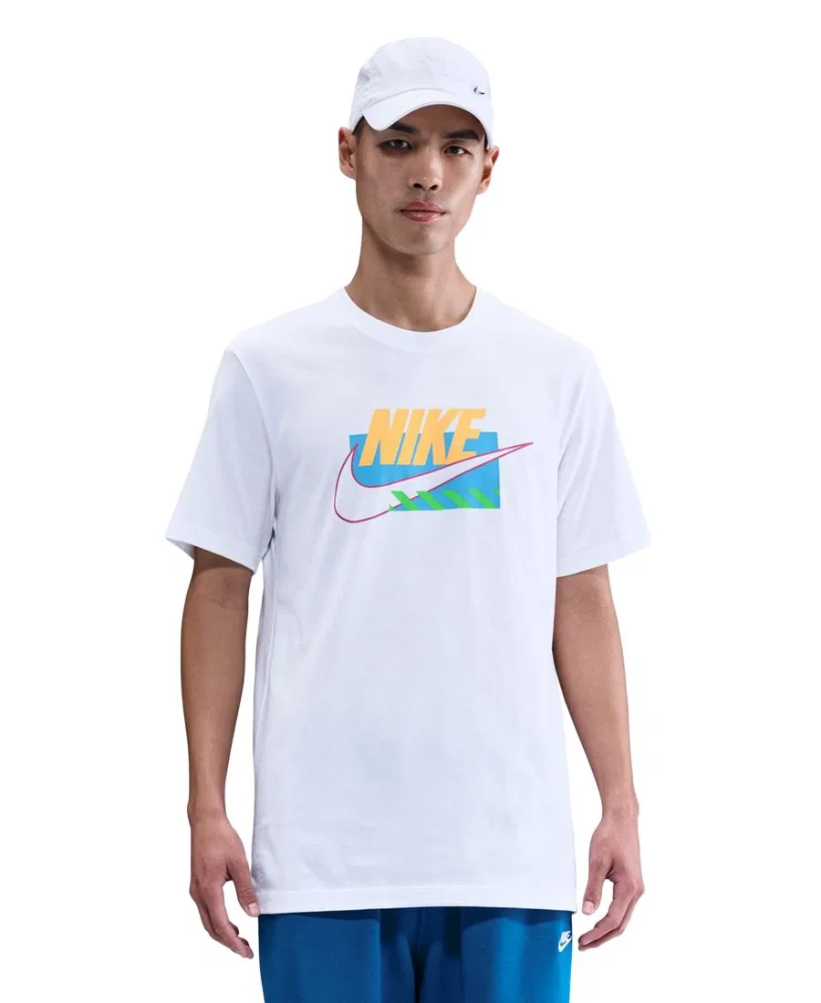 Мужская спортивная футболка с круглым вырезом Nike, White
