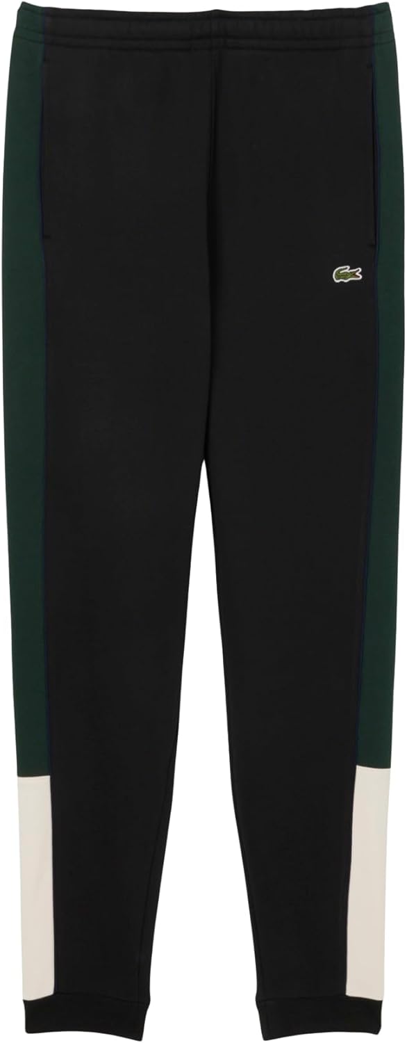 

Lacoste мужские флисовые спортивные штаны с зауженным низом, Black/Lapland/Sinople