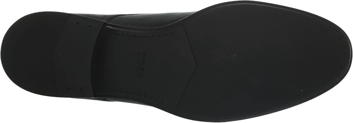 Мужские дерби BOSS Colby из зернистой кожи, черный — фото 2