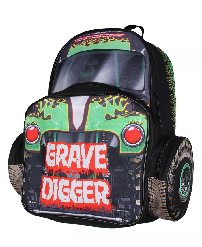 

Рюкзак Grave Digger Truck 3D с принтом персонажа, школьный Monster Jam