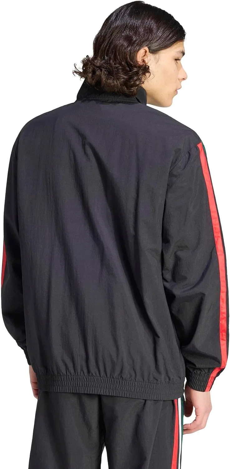 Куртка спортивная adidas, Regular-fit, цвет Black/Team Dark Green/White/Better Scarlet — фото 3