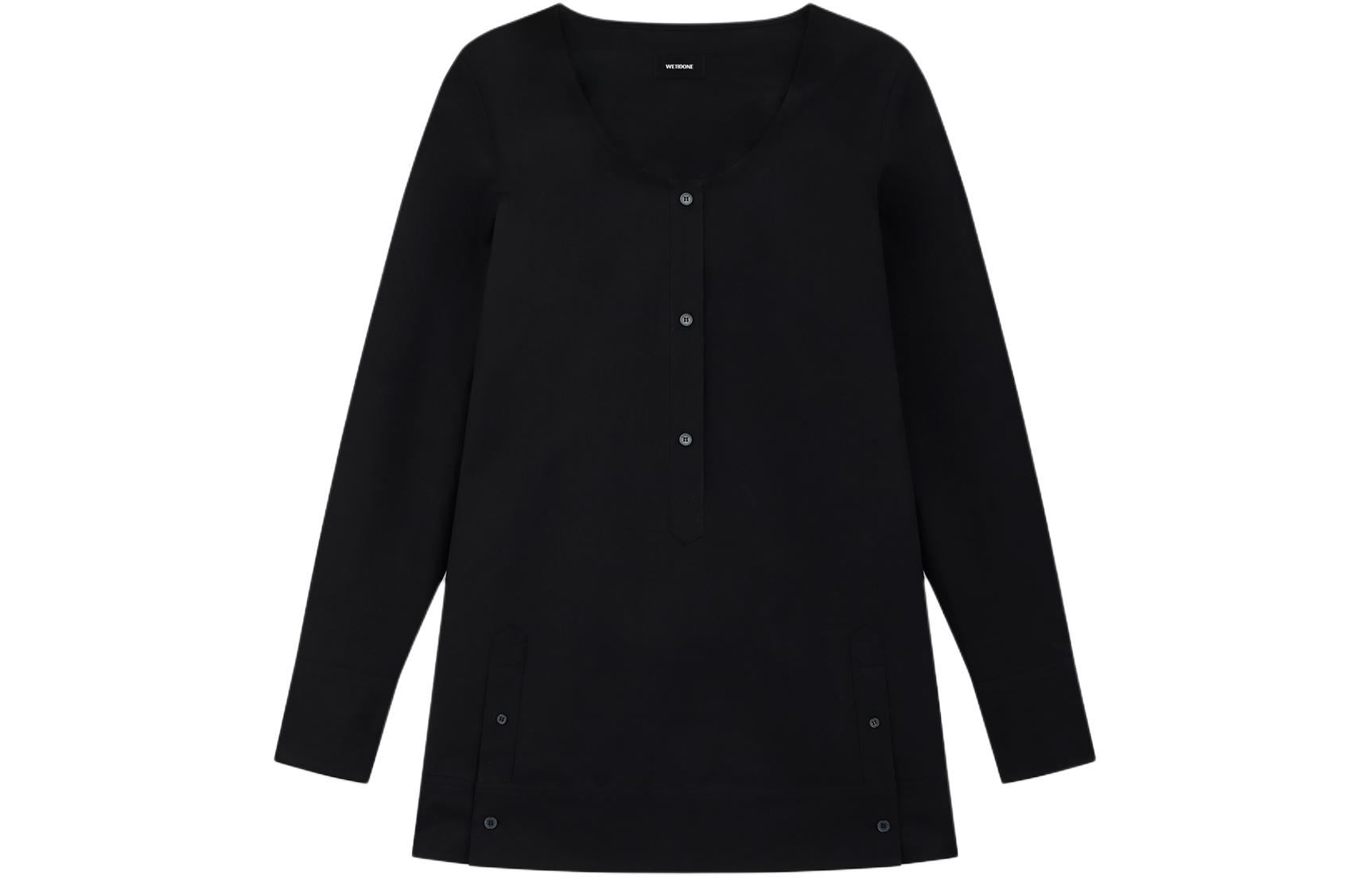 

Длинное платье с длинными рукавами черное WE11DONE