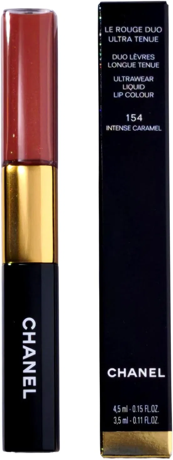 Двухсторонняя жидкая помада и блеск для губ Chanel 154 Intense Caramel 8 мл