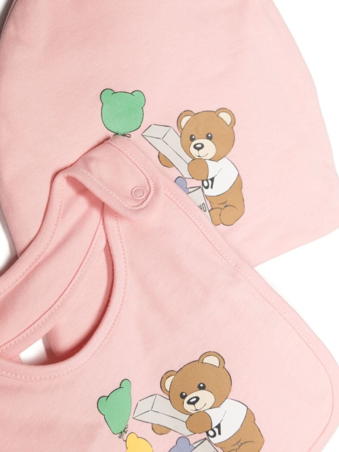 Moschino Kids комплект для новорожденного с принтом Teddy Bear, розовый — фото 2