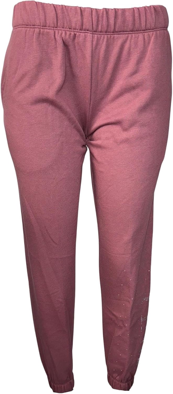 Victoria's Secret Pink Fleece классические спортивные штаны с пайетками цвет Rose Shine New — фото 3