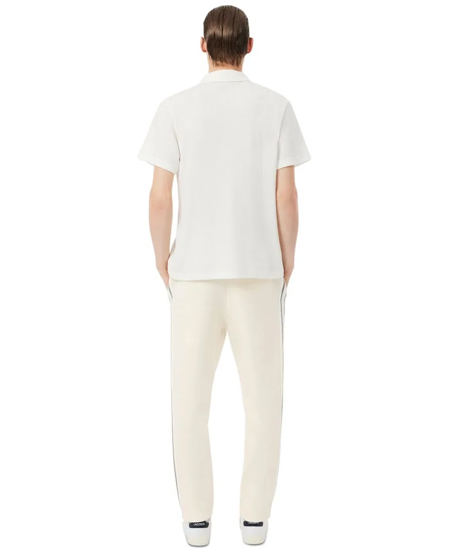 Мужские спортивные брюки прямого кроя с карманами на молнии Lacoste, Cream — фото 3