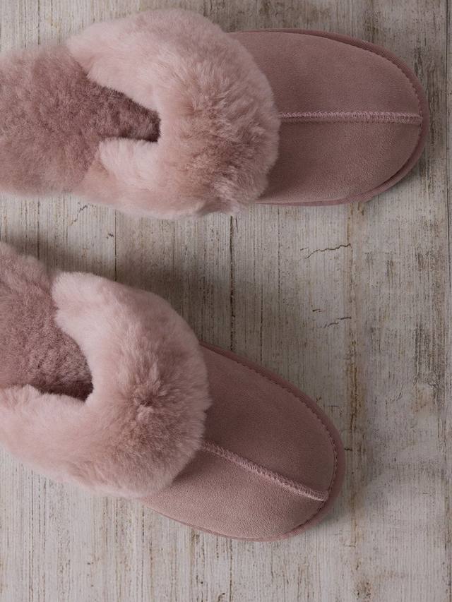 Замшевые тапочки-муле из овчины Chelsea Peers, Pink — фото 4