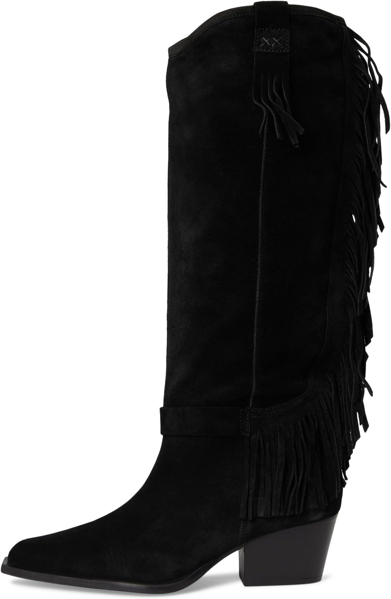 Ботинки Free People Faith Fringe Western Boots, цвет Faded Black Suede — фото 4