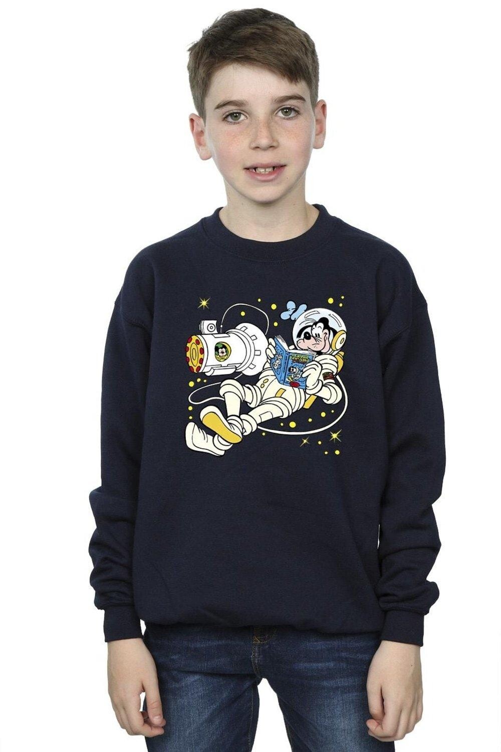 

Толстовка Goofy Reading In Space Disney, темно-синий