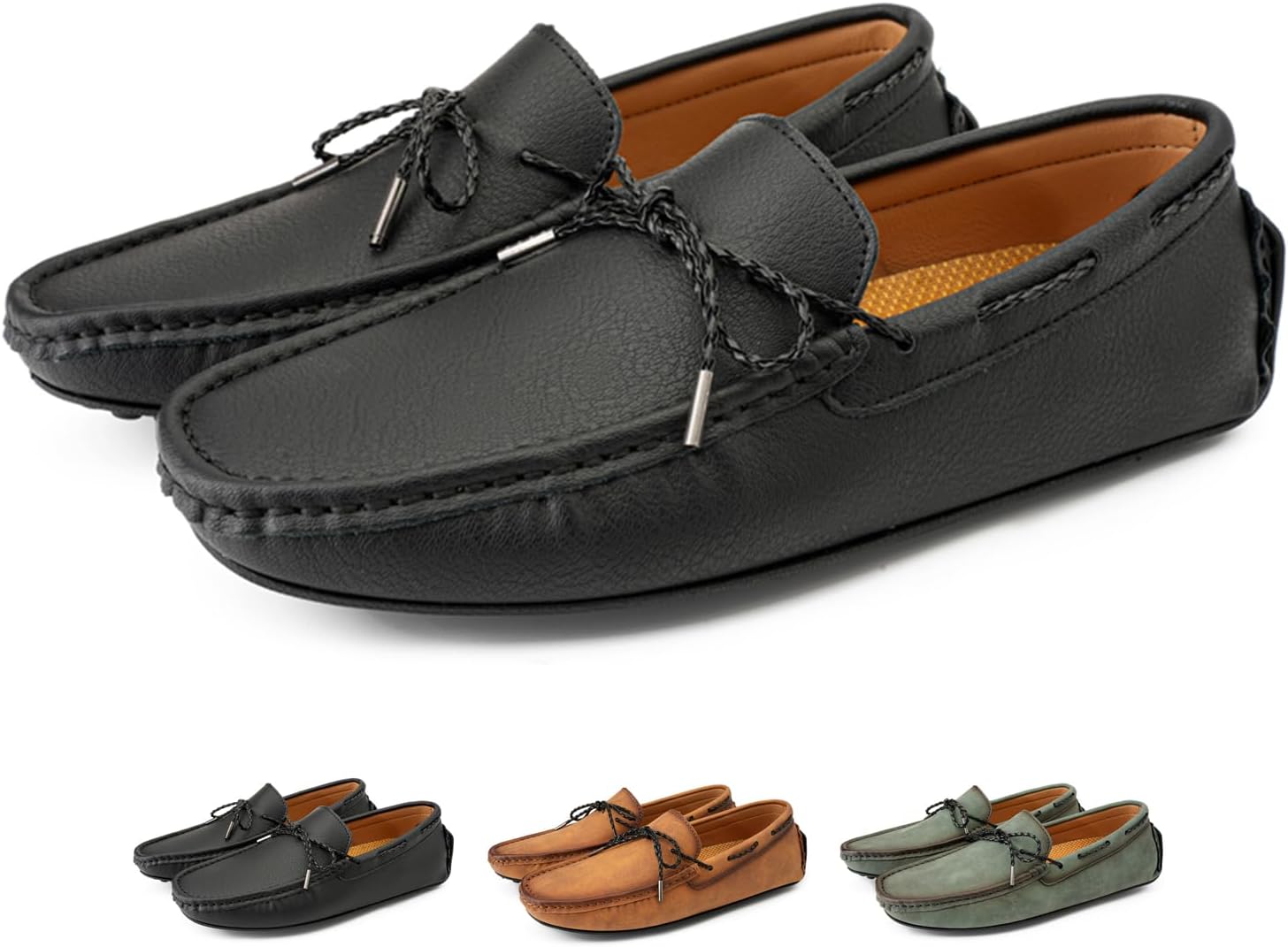

Мужские кожаные мокасины Zeberfi, пенни-лоферы, повседневные, на шнуровке и без шнуровки, с подошвой Gommino, плоские обувь, комфортные туфли для прогулок и лодочные, черный