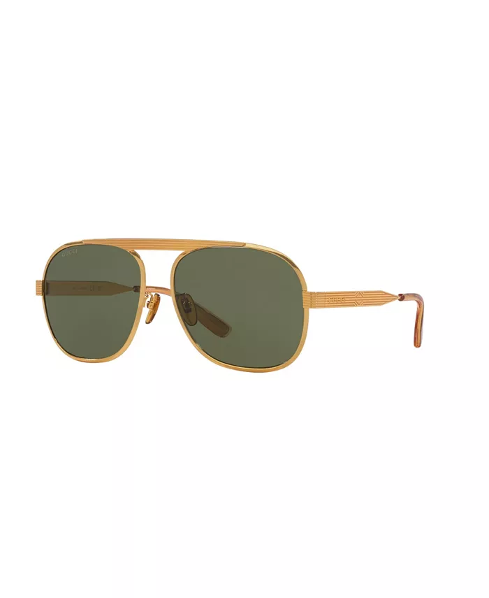 

Мужские солнцезащитные очки-пилот, GG1514S GC002210 Gucci, золотой