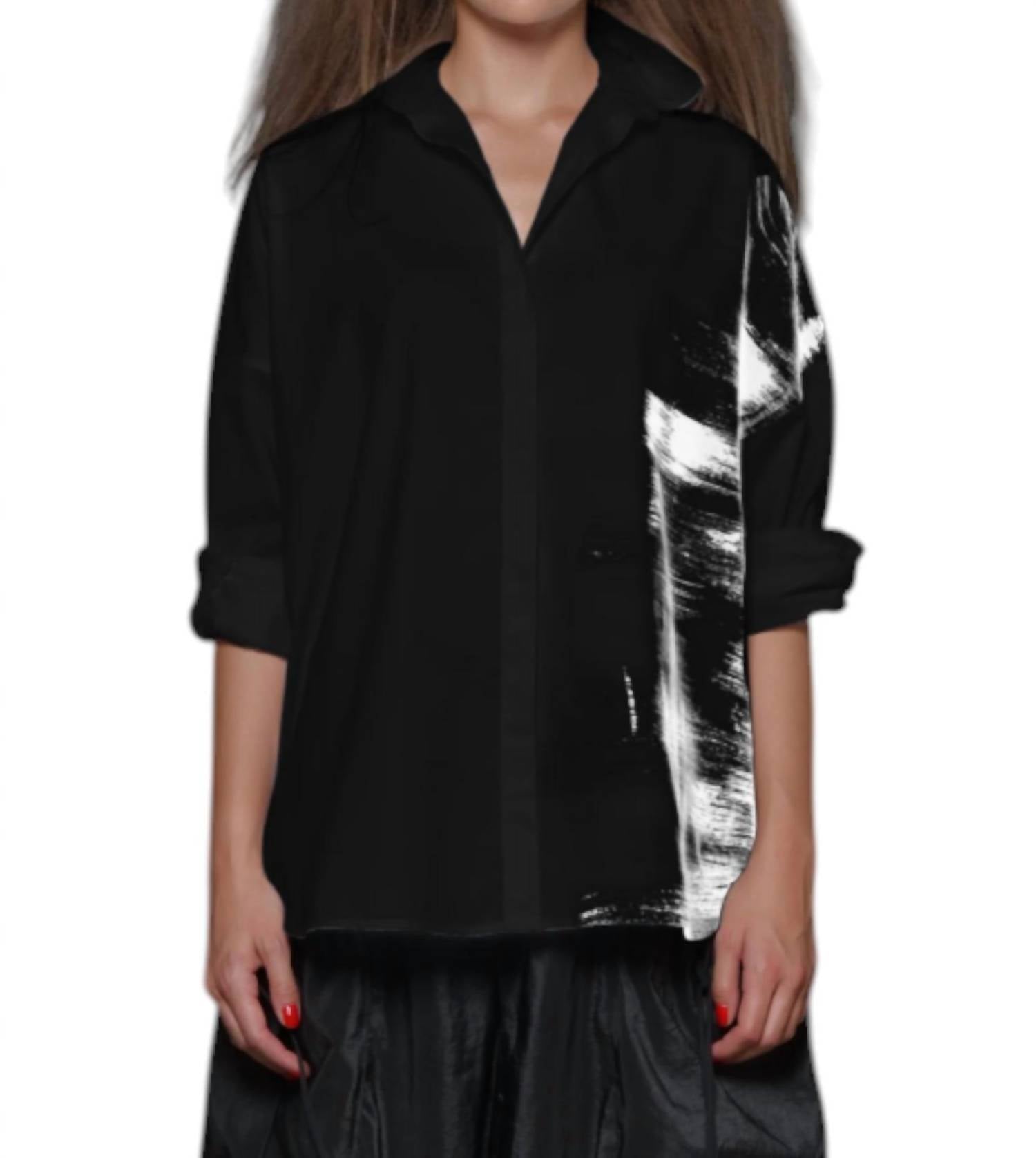 

Черная блуза Boxy Shirt Simply Mila