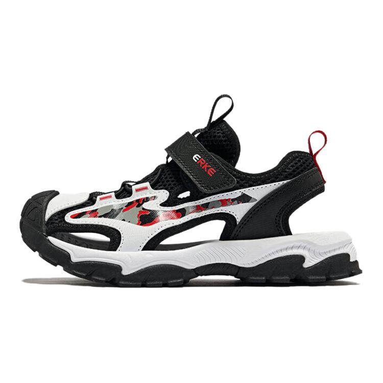 

ERKE KIDS Прочные дышащие детские сандалии black white red для подростков