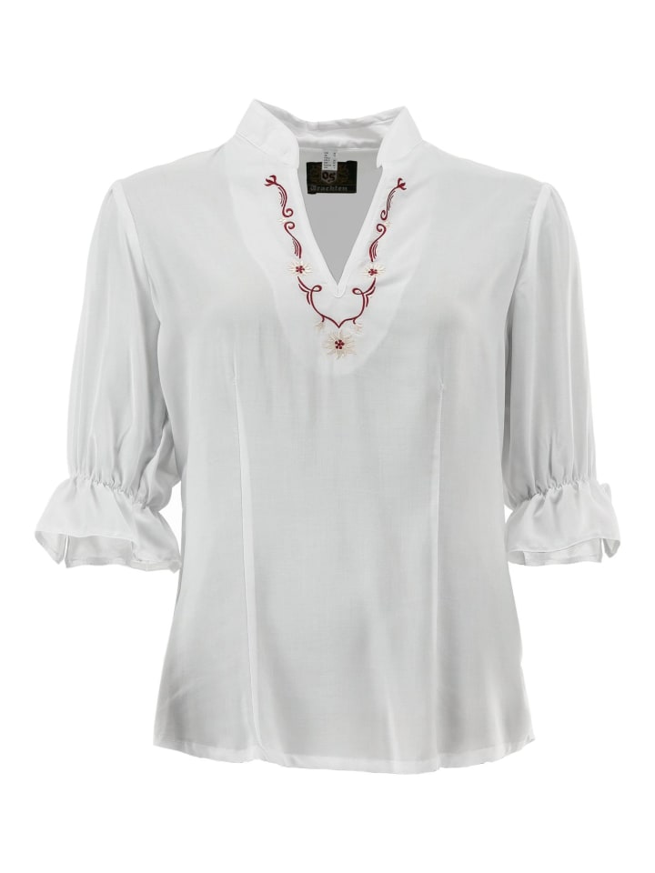 

Традиционная блузка Селуво белого и средне-красного цветов OS-Trachten