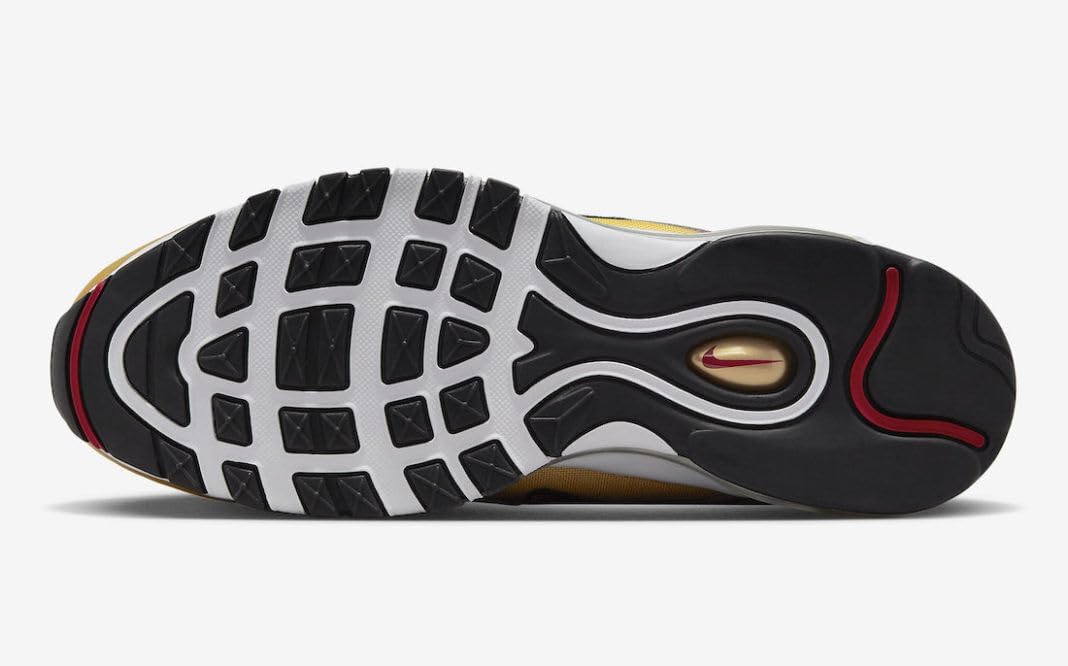 Детские кроссовки Nike Air Max 97, белый/черный/красный/золотой — фото 4
