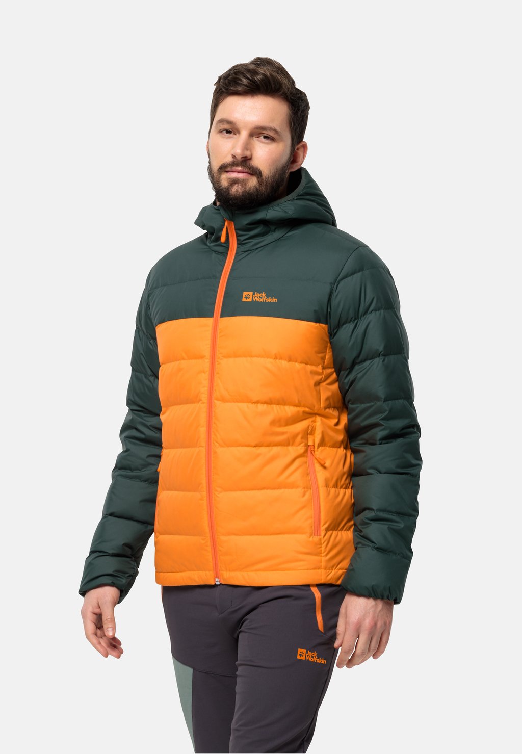 

Пуховик ATHER DOWN HOODY Jack Wolfskin, оранжевый