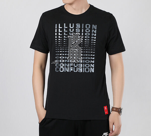 Футболка dri-fit kyrie logo printed tee 'black' Nike, черный — фото 3