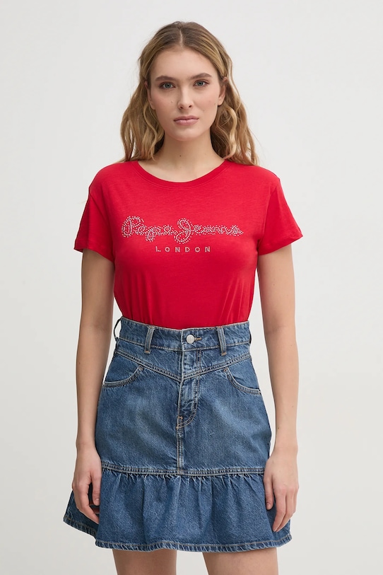 

Хлопковая футболка RYLEIGH Pepe Jeans, красный