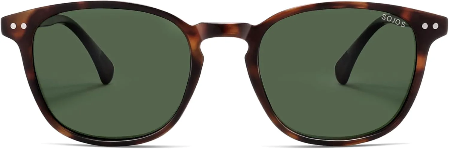 

Солнцезащитные очки SOJOS SJ2637, маленькие, закругленные, квадратные, поляризованные, для женщин и мужчин, в винтажном стиле, с линзами UV400, Tortoise/Green