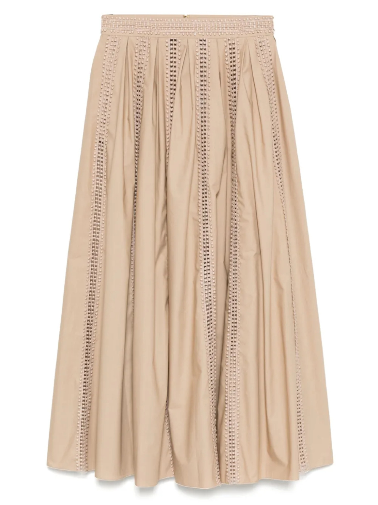

Elie Saab декорированная поплиновая юбка, нейтральный