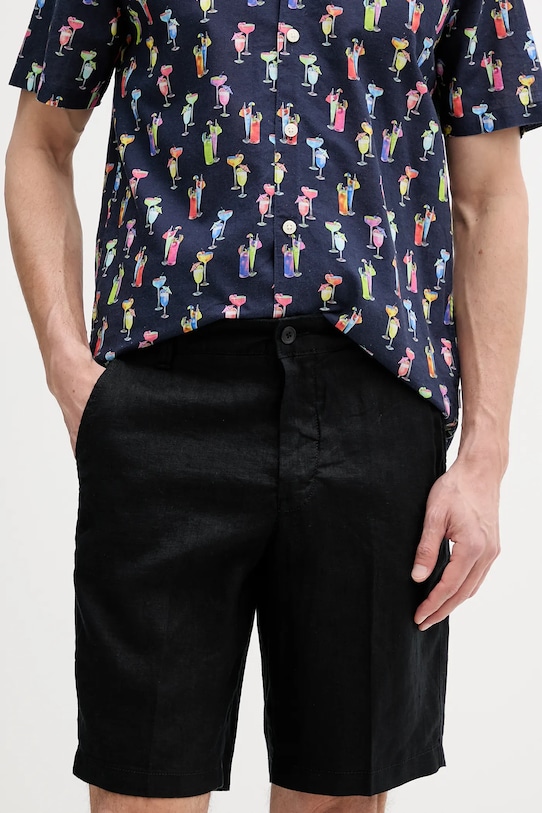 

Льняные шорты United Colors Of Benetton, черный