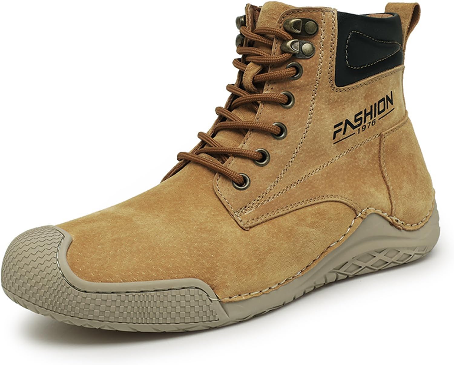 

Мужские замшевые ботинки для походов AMAZIDEAL на шнуровке, модные ручной работы высокие повседневные ботинки чукка, зимние утепленные ботинки для снега, коричневый