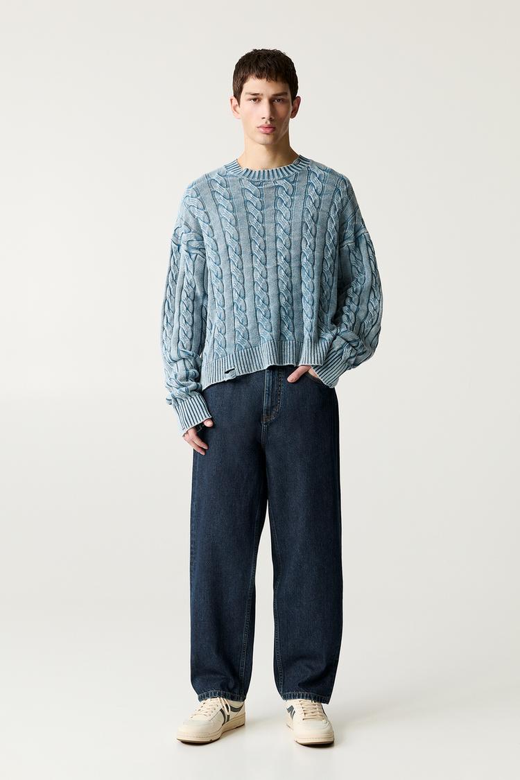 

Мешковатые джинсы Pull And Bear, синий