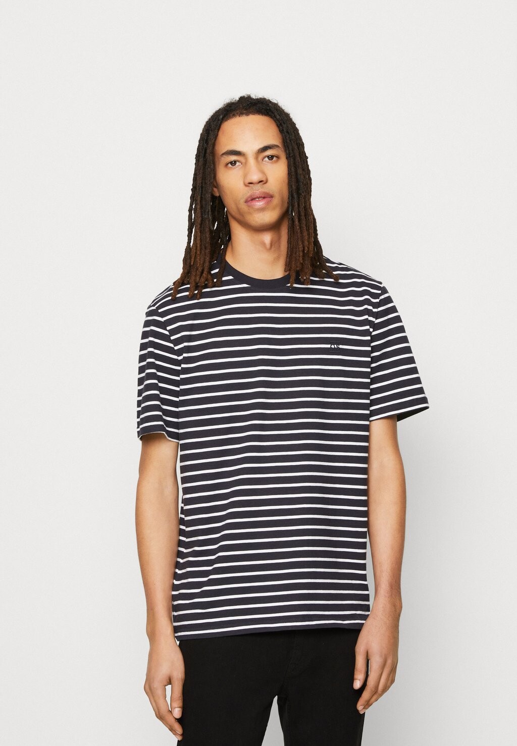 

Футболка с принтом ONSHENRY REG STRIPE SS NOOS Only & Sons, темно-синий