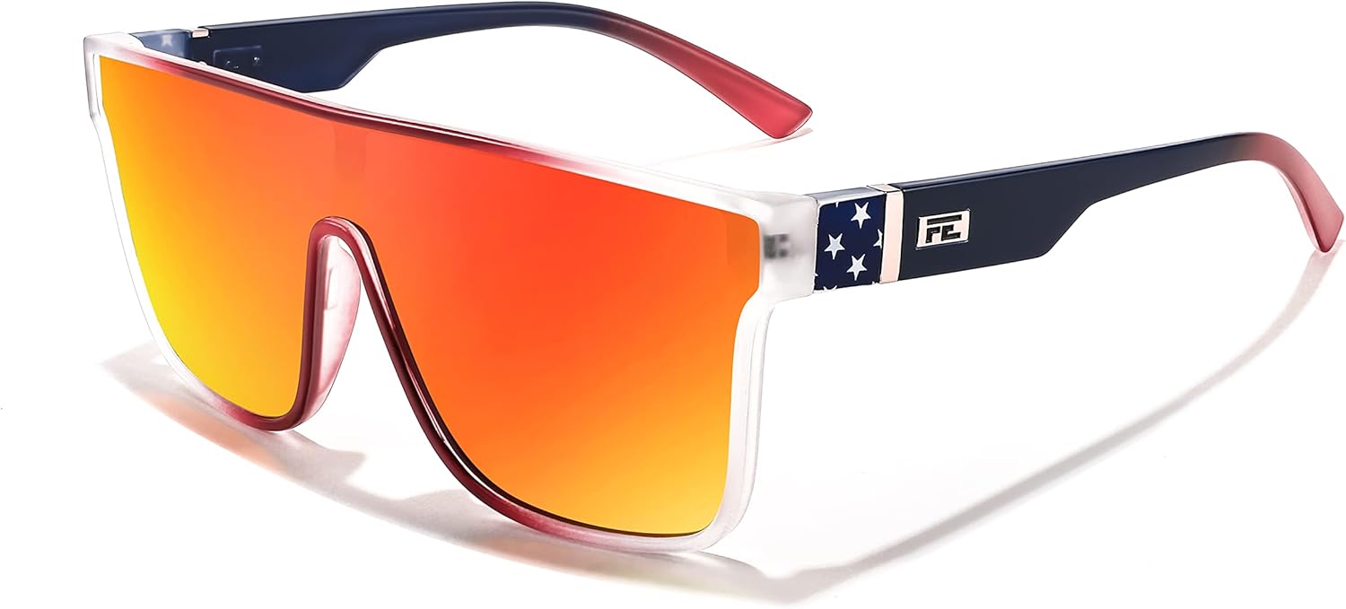 

Солнцезащитные очки FEISEDY для женщин и мужчин, модные зеркальные линзы, солнцезащитные очки для вождения и пляжа с защитой от УФ-излучения UV400, модель B2996, Transparent Red Frame & Red Mirror Lens