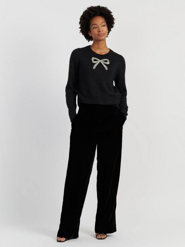 

Джемпер из чистой шерсти Crystal Bow Chinti & Parker, Black