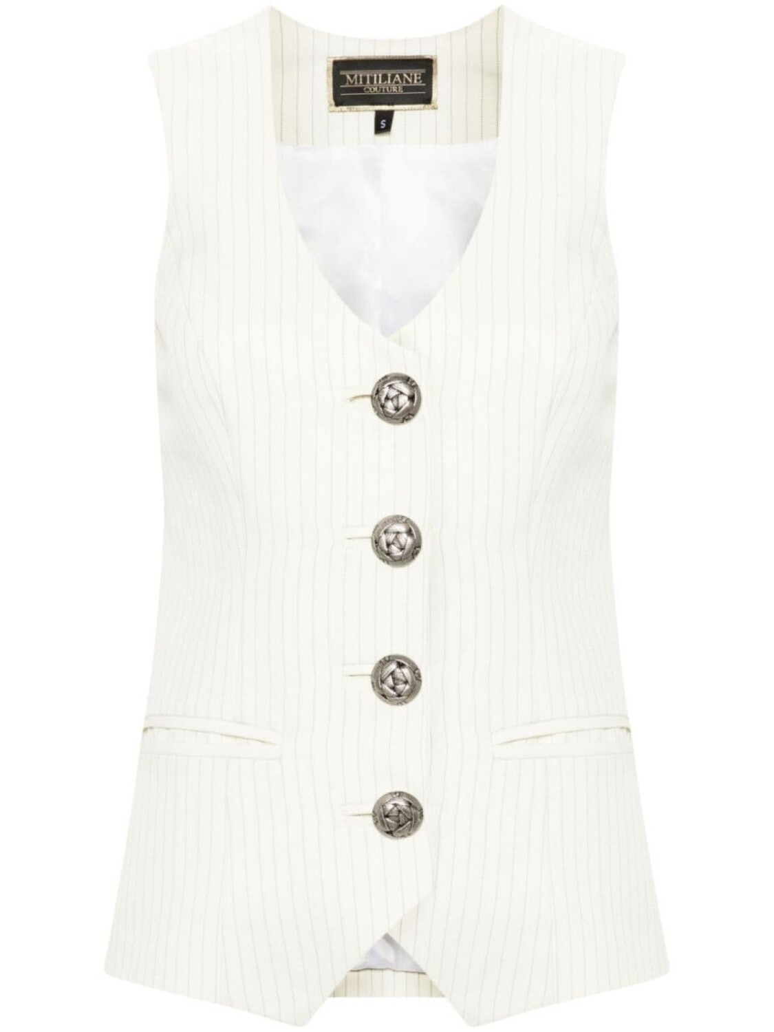 

MITILIANE COUTURE топ в тонкую полоску, белый