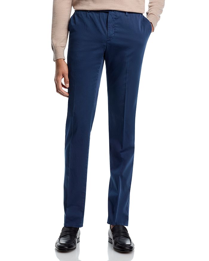 

Брюки Garment-Dyed Silkochino Slim Fit PT Torino, синий