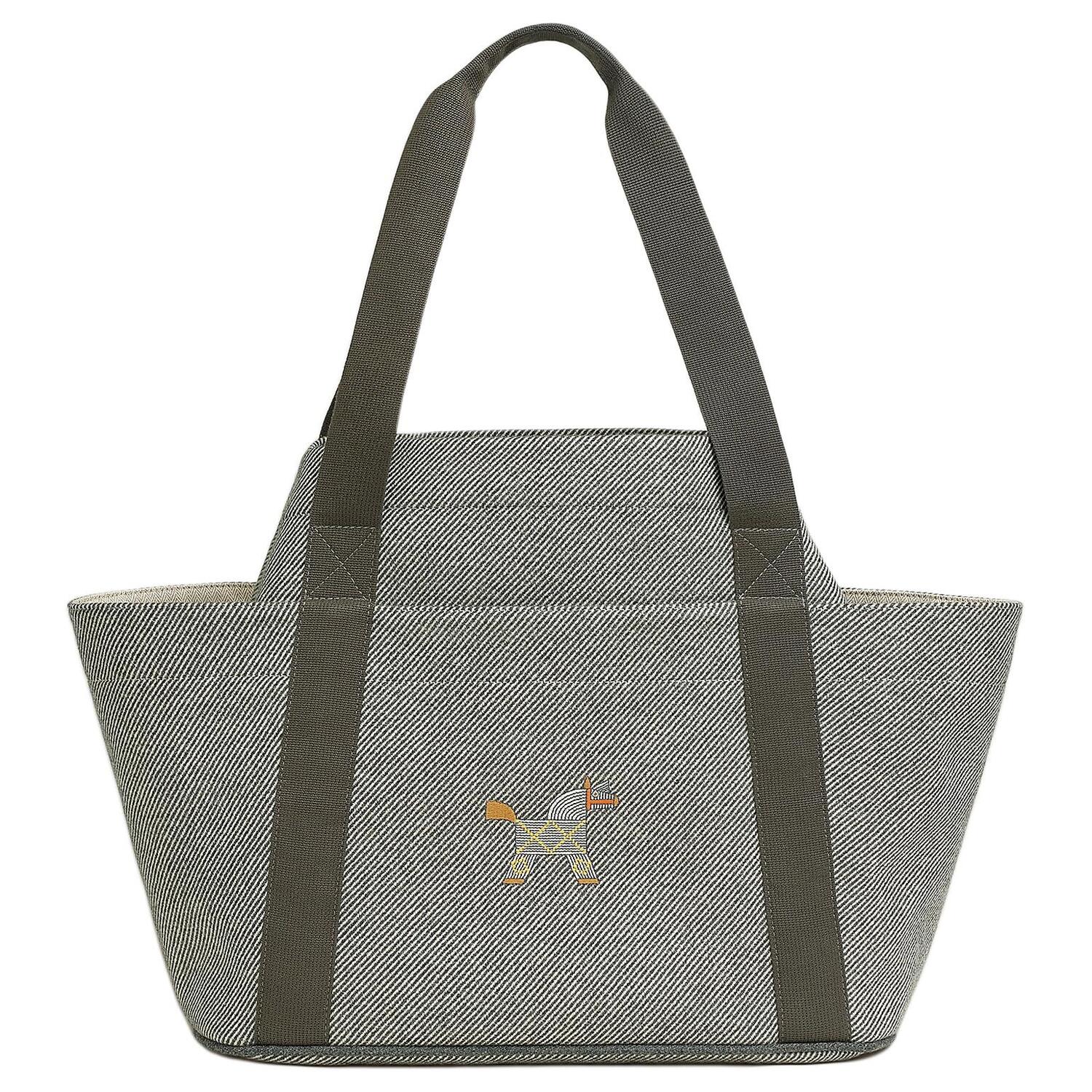 

HERMES Шерстяная сумка для мам в гальвано-сером цвете, Pebble Gray