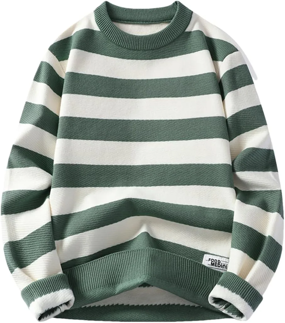 

Мужской свитер с длинным рукавом в полоску HEYDHSDC