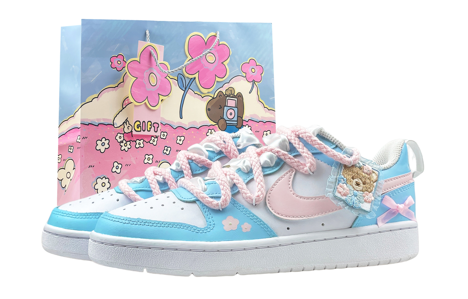 

Кроссовки для скейтбординга Court Borough Low-Top Синие Подростковые Nike