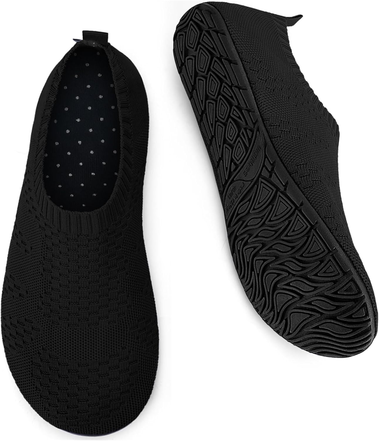 

Водонепроницаемая обувь WateLves для женщин и мужчин, дорожные тапочки, носки, домашние тапочки, быстросохнущие аква-носки для пляжа, черный