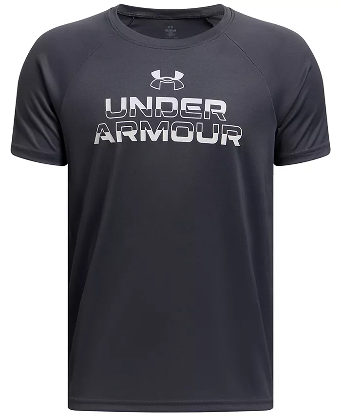

Футболка с коротким рукавом и графическим принтом Big Boys Tech Split Wordmark Under Armour, серый