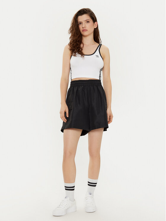Топ облегающего кроя adicolor 3-Stripes JD4613 Adidas, белый — фото 2