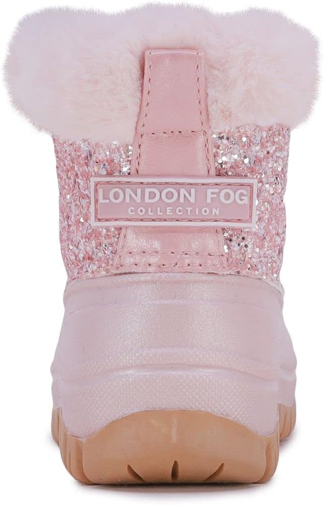 Зимние сапожки для девочек LONDON FOG Toddler Tadley, утепленные, для холодной погоды, модные снежные сапоги, розовый — фото 3