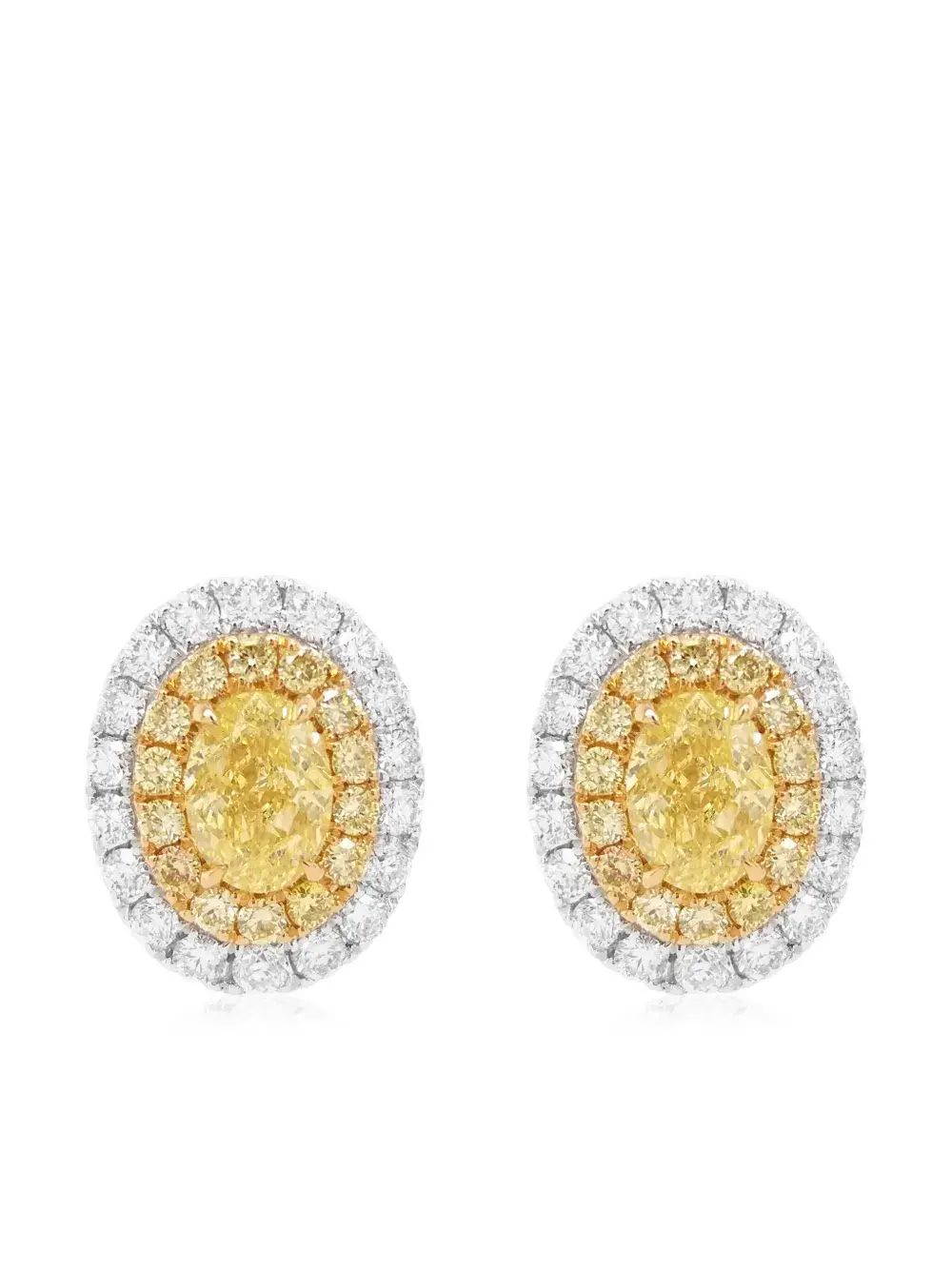 

Серьги из белого золота с бриллиантами HYT Jewelry, серебяный