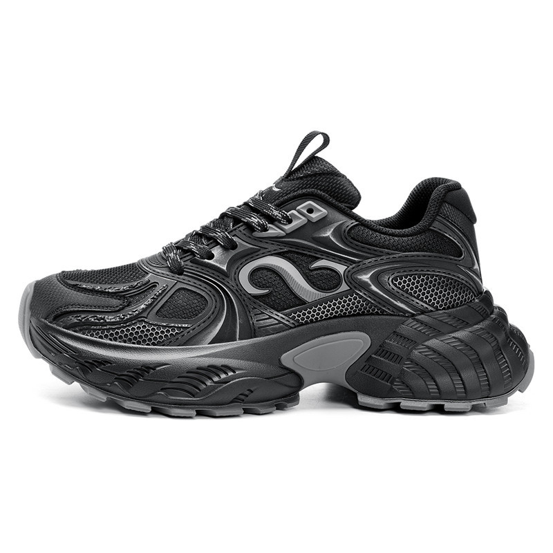 

Низкие массивные кроссовки мужские SEPTWOLVES, Black (Standard Leather Shoe Size)