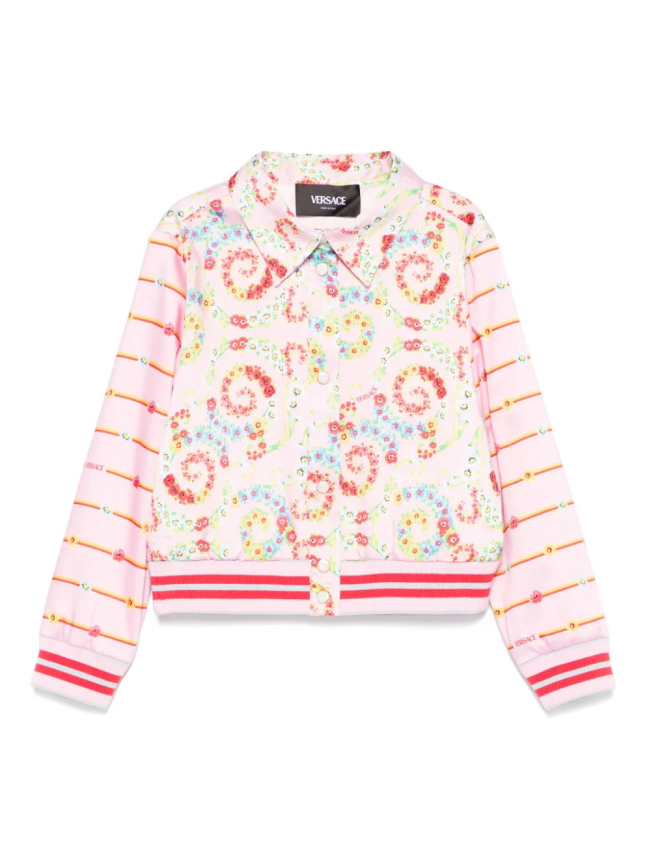 

Versace Kids куртка Barocco Flowers, розовый