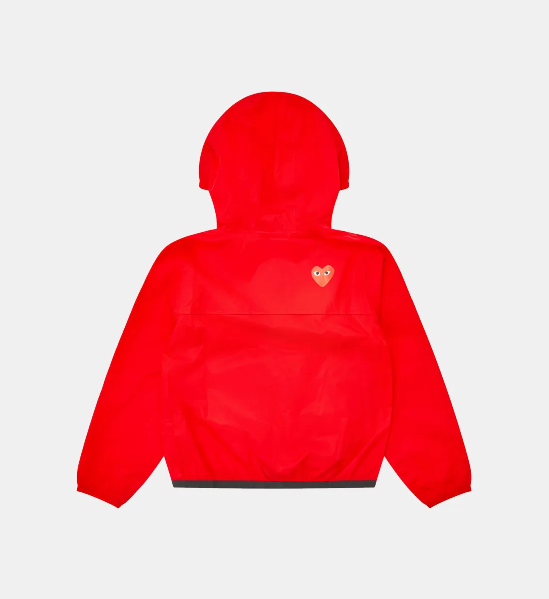 Фирменный прямой дождевик Comme des Garçons x K-Way Comme Des Garçons Play, красный — фото 2