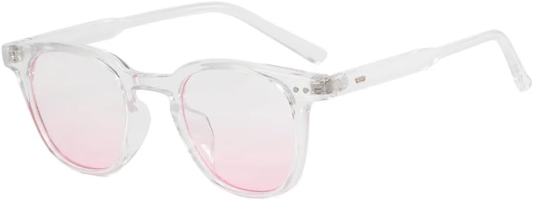 

Солнцезащитные очки с защитой от УФ-излучения UV400 | Легкая оправа с мелкими заклепками | Линзы конфетных цветов для занятий спортом на открытом воздухе и вождения DSVIGF, Clear Pink