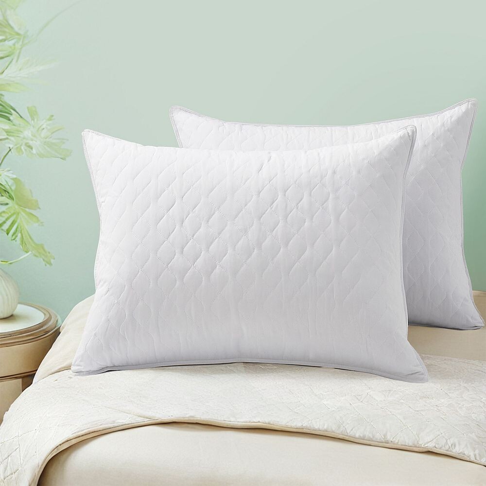 

Unikome Super Soft Гусиный пух и альтернативные подушки с наполнителем, 2 упаковки подушек для кровати Hotel Collection, белый
